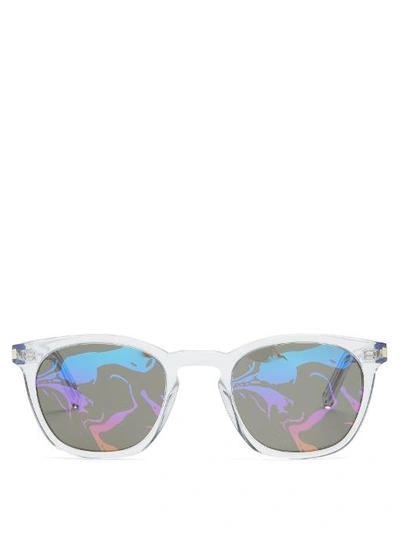 Saint Laurent Square-frame Acetate Sunglasses In Clear