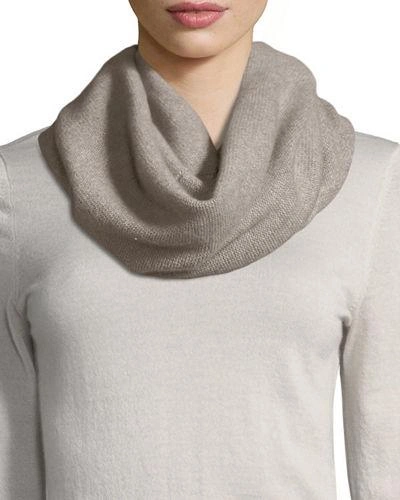 Sofia Cashmere Sequined Cashmere/silk Infinity Scarf In Taupe