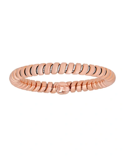 Alberto Milani Via Bagutta 18k Rose Gold Tubogas Band Ring