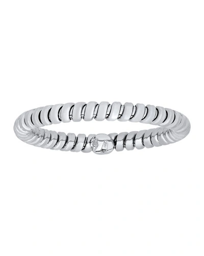 Alberto Milani Tubogas 18k White Gold Band Ring