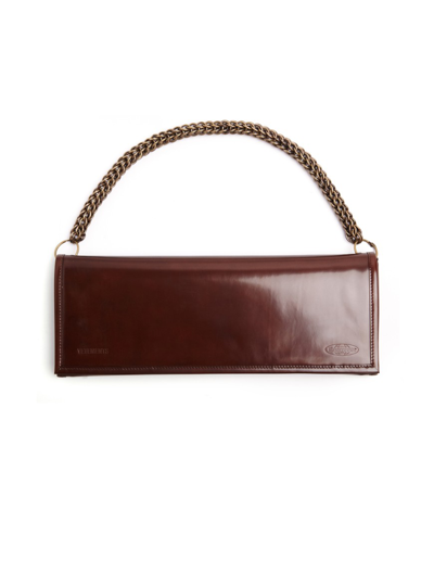 Vetements X Eastpak Leather Clutch Bag In Brown