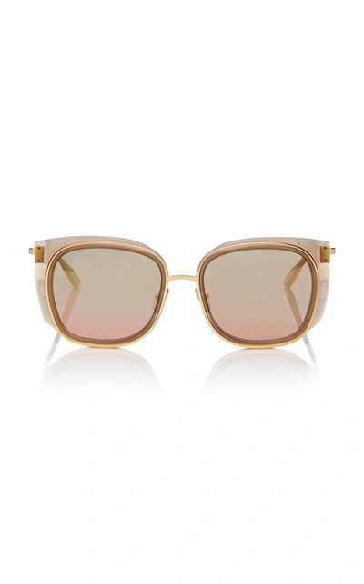 Thierry Lasry Everlast Square-frame Acetate Sunglasses In Gold