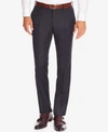 Hugo Boss Gibson Cyl Flat Front Slim Fit Solid Wool Trousers In Black