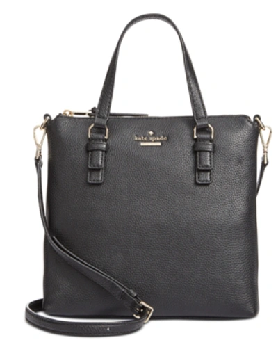 Kate Spade Jackson Street - Hayley Leather Satchel - Black In Black/gold