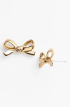 Kate Spade 'skinny Mini' Bow Stud Earrings In Gold