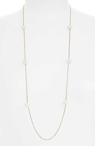 Kate Spade Flying Colors Rock Candy Long Station Necklace In Gold