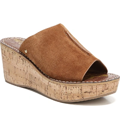 Sam Edelman Ranger Platform Sandal In Luggage Suede