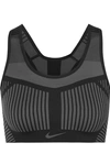 Nike Fe/nom Flyknit Racerback Sports Bra In Black