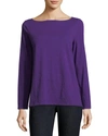 Eileen Fisher Slubby Organic Cotton Top, Plus Size In Ultraviolet