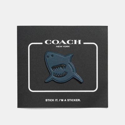 Coach Sharky Sticker In Neutral