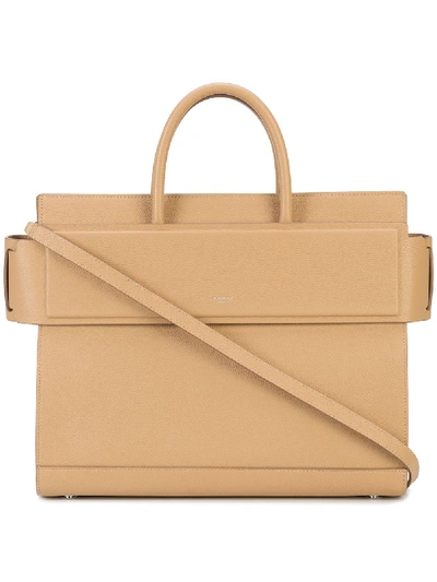Givenchy Horizon Medium Textured Leather Tote Bag In Light Beige