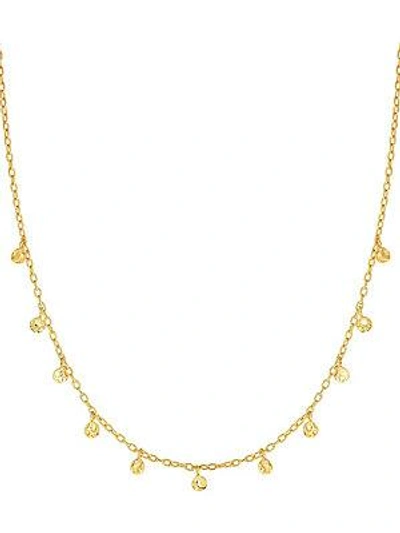 Saks Fifth Avenue Women's 14k Yellow Gold Textured Disc Necklace