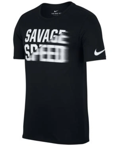 Nike Men's Dri-fit Graphic T-shirt In Black