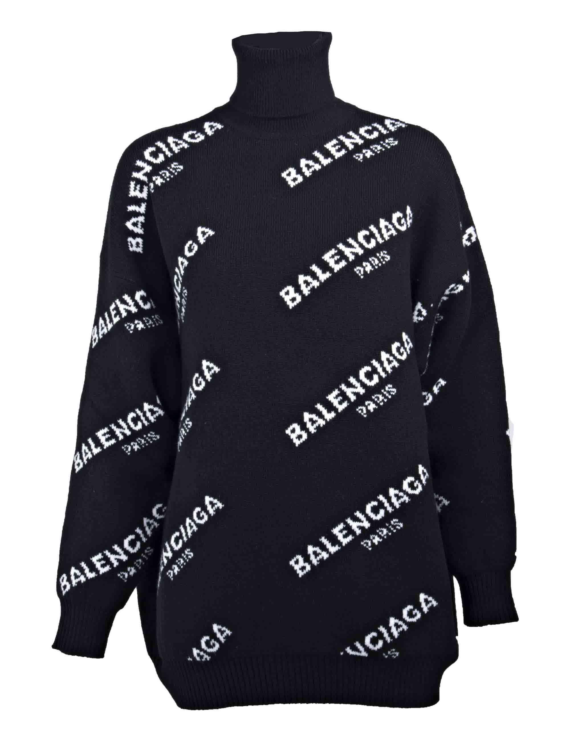 Balenciaga Letter Logo Sweater In Black | ModeSens