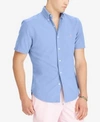 Polo Ralph Lauren Classic Fit Short Sleeve Oxford Shirt In City Blue
