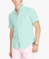 Polo Ralph Lauren Classic Fit Short Sleeve Oxford Shirt In Bayside Green