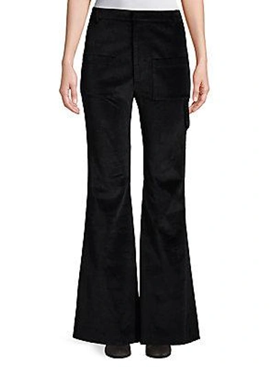 Vetements Classic Flared Cotton Pants In Black