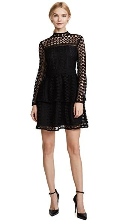 Cupcakes And Cashmere Symona Lace Dress In Black