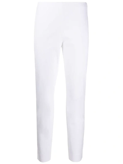 Theory Thaniel Slim-fit Tapered Cotton-blend Trousers In White