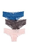 Skarlett Blue Goddess Chikini Briefs 3 Pack In Denim/catty/slate