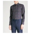 Paul Smith Air Balloon-print Soho-fit Cotton Shirt In Navy