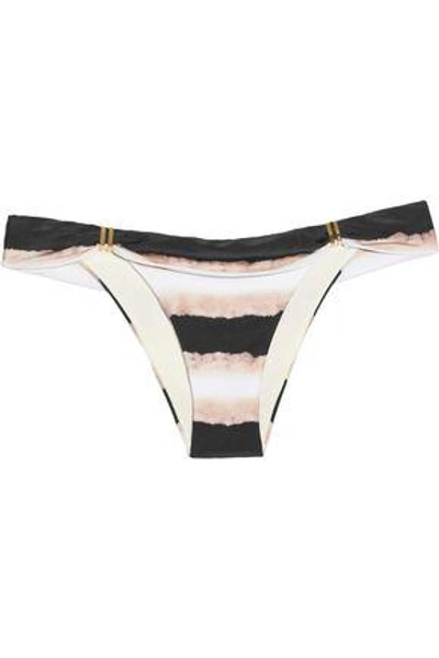 Vix Woman Bia Tie-dye Printed Briefs Black