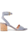 Sigerson Morrison Woman Riva Suede Sandals Gray