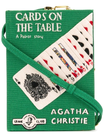Olympia Le-tan Cards On The Table Book Clutch Bag In Green