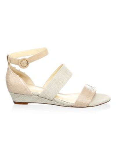 Alexandre Birman Women's Ankle Strap Wedge Sandals In Beige