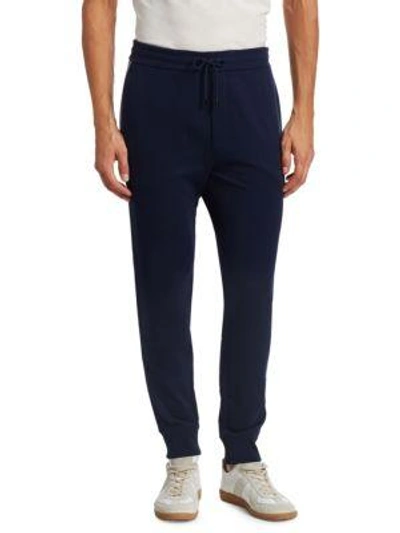 Ralph Lauren Track Jogger Pants With Stripe Trim In Navy