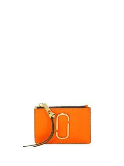 Marc By Marc Jacobs Snapshot Standard Small Leather Zip Around Wallet In New Orange