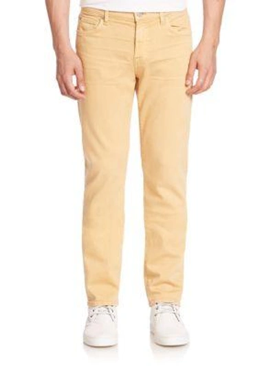 7 For All Mankind Slimmy Slim Fit Pants In Golden Wheat