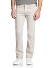 7 For All Mankind Slimmy Slim Fit Pants In Light Khaki