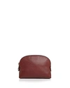 Longchamp Le Foulonne Dome Cosmetics Case In Red Lacquer/silver