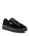 Fenty X Puma Fenty Puma X Rihanna Women's Velvet Lace Up Creeper Sneakers In Black