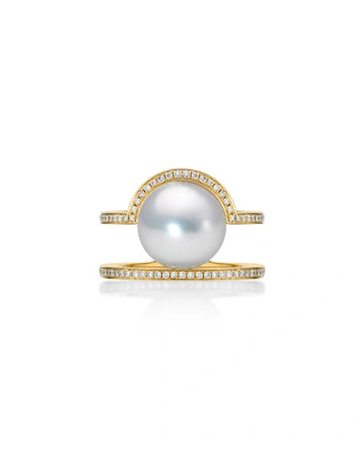Belpearl Kobe Sunrise Pearl & Diamond Ring