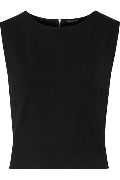 Theory Pagia Cropped Stretch-cotton Jersey Top | ModeSens