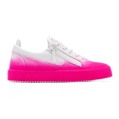 Giuseppe Zanotti May London Low Top Sneaker In Fluo Pink
