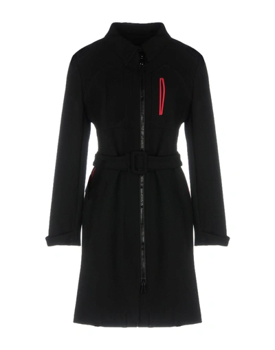 Emporio Armani Belted Coats In Black