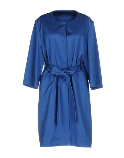 Alessandro Dell'acqua Belted Coats In Blue