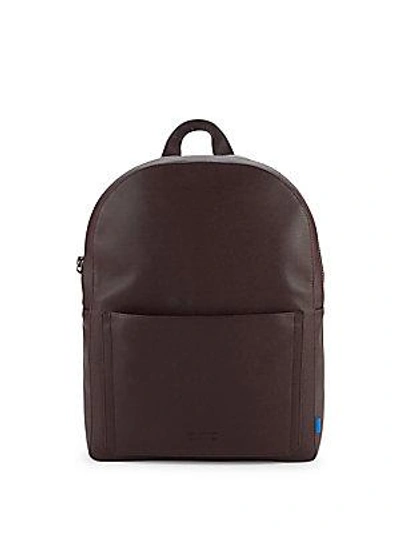 Uri Minkoff Top Zip Leather Backpack In Aubergine