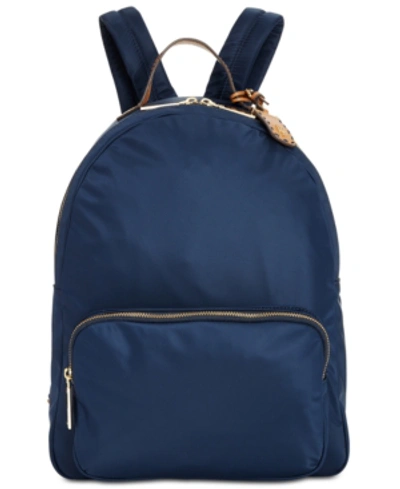 Tommy Hilfiger Julia Smooth Dome Backpack In Navy,gold