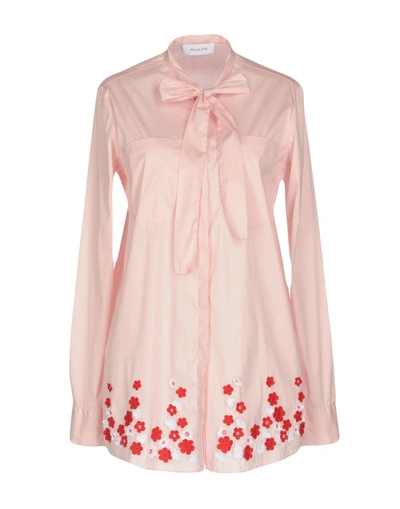 Aglini Shirts & Blouses With Bow In Pink