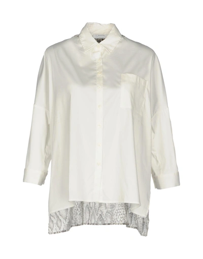 Aglini Patterned Shirts & Blouses In White