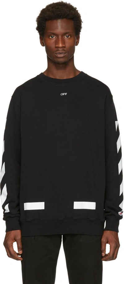 Off-white Black Diagonal Arrows Crewneck Sweatshirt