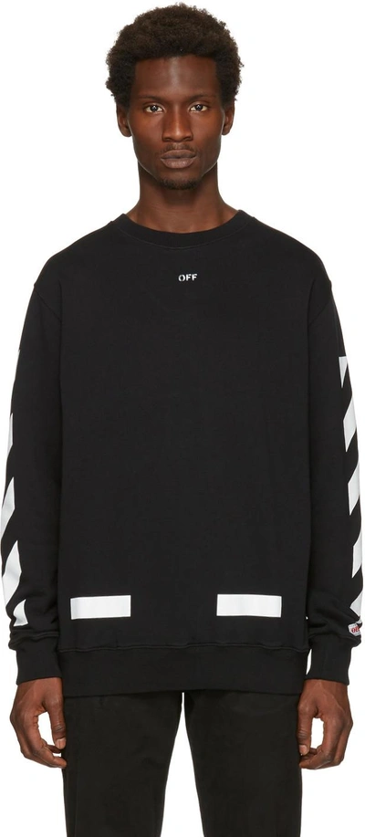 Black Diagonal Arrows Crewneck | ModeSens