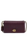Coach Quilted Dinky Leather Crossbody Bag In Oxblood