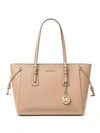 Michael Michael Kors Voyager Medium Leather Tote In Oyster