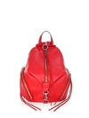 Rebecca Minkoff Mini Julian Nubuck Leather Convertible Backpack - Red In Scarlet