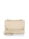 Strathberry East/west Leather Shoulder Bag In Taupe